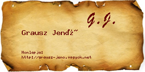 Grausz Jenő névjegykártya